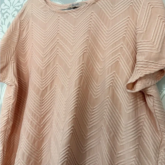 4/$25 •‎ Philosophy Raised Print Chevron Blush Top - Picture 2 of 3